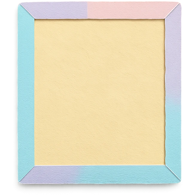soft pastel hand-drawn frame box for journaling text with a pastel yellow background emoji