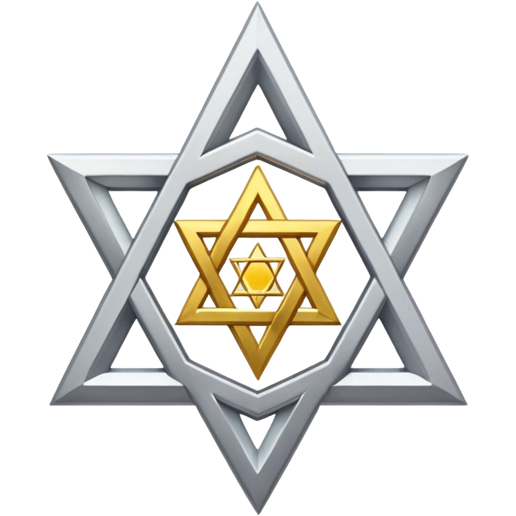 reform jewish synagogue similar in architecture to historical religious architecture in europe. the building should be white with silver/golden features, gothic architectural elements and star of david. no crosses. the emoji should be in ios emoji style. emoji