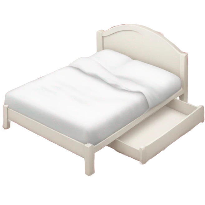 white Valentine’s Day bed with rose petals emoji