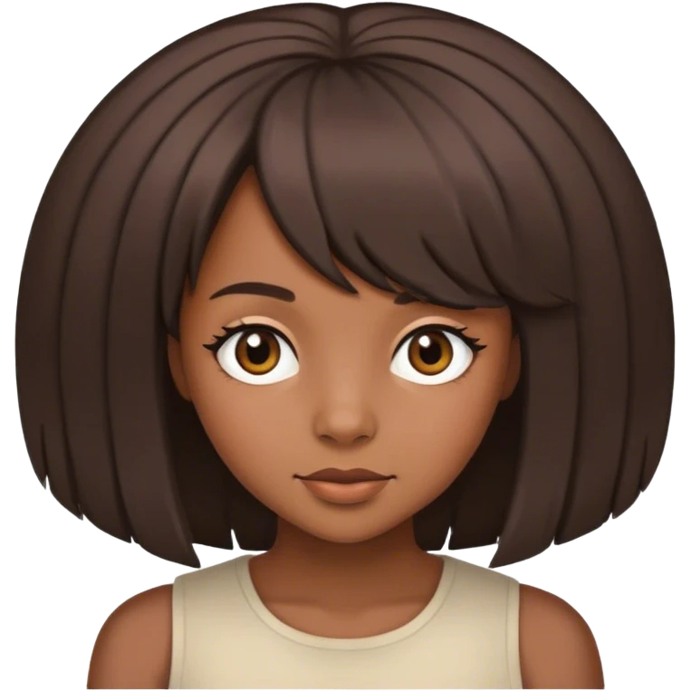 Black girl with wig on side ways emoji
