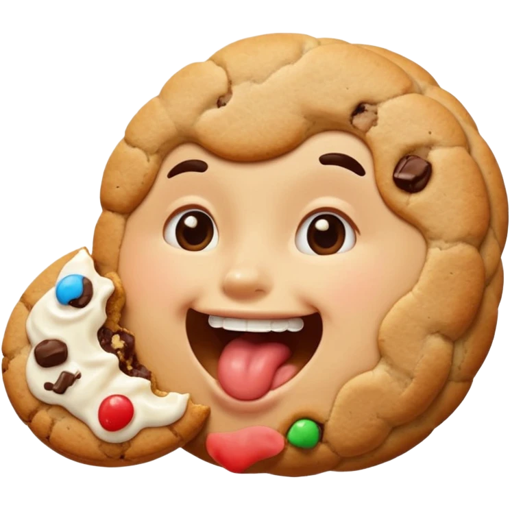 Folk mordiendo galleta emoji