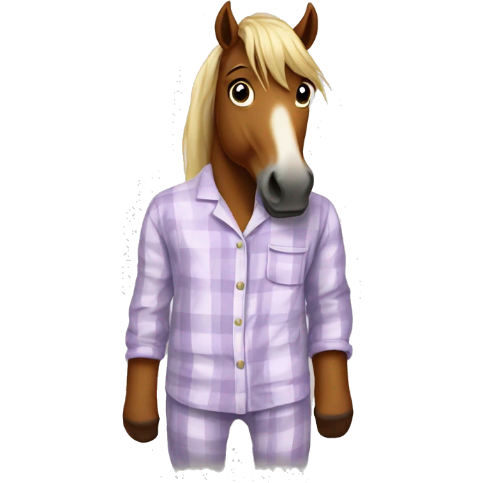 horse wearing pjs emoji