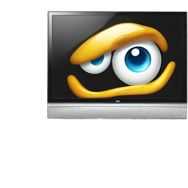 Modern TV with sparkle emoji emoji