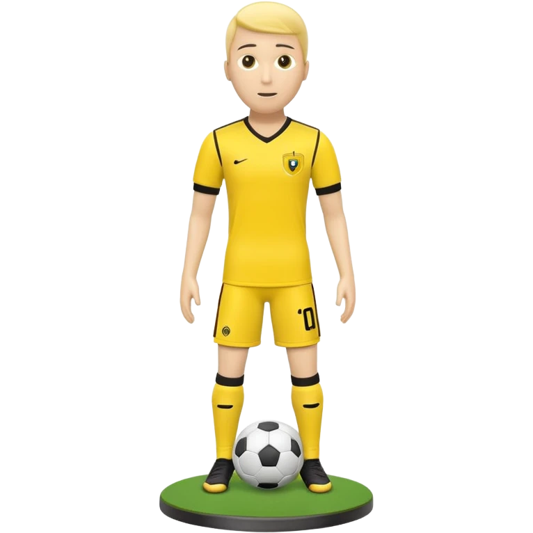 create an emoji of a yellow soccer free kick mannequin emoji