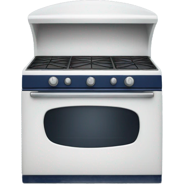 Realistic navy blue oven isolated.  emoji