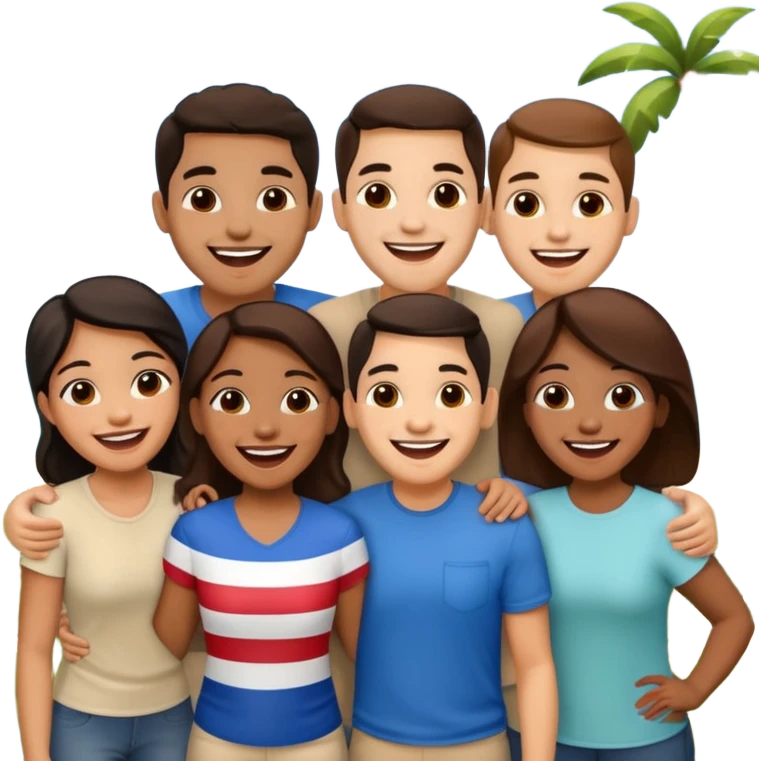 amigos puerto riqueños fuera del campus emoji