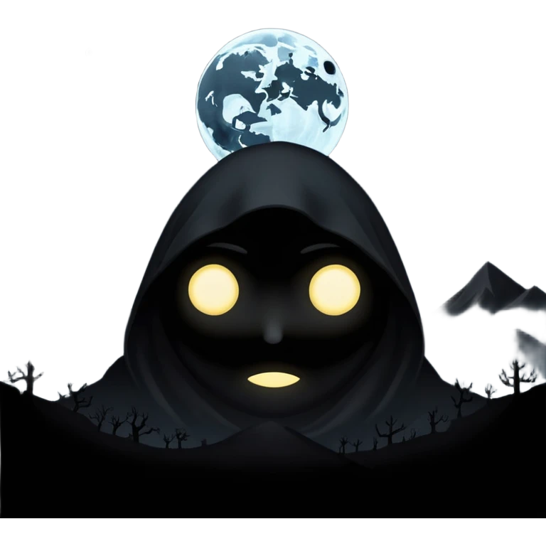 dark and eerie scene, the entire world covered in darkness. The sky is deep black with no stars or light, no moon, no glow just total void and silence. The atmosphere feels ominous and unsettling, as if darkness has swallowed everything. No characters, no visible light sources emoji