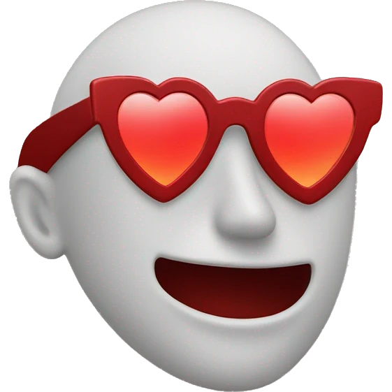 red heart-shaped sunglasses  emoji