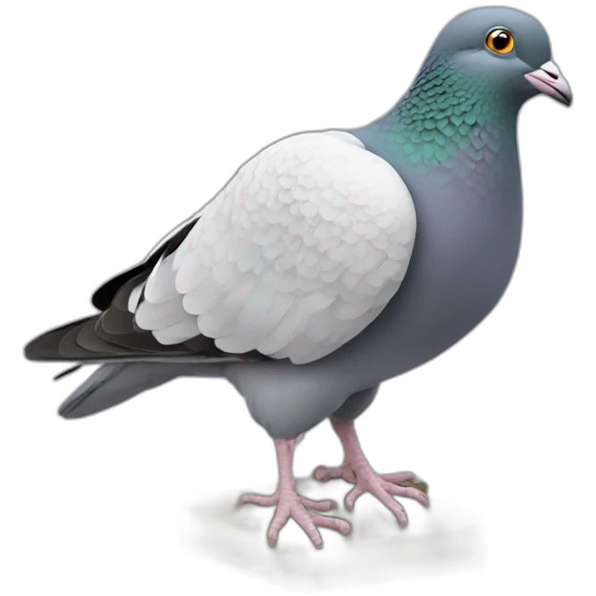 Un pigeon sur la tête d’un mouton  emoji