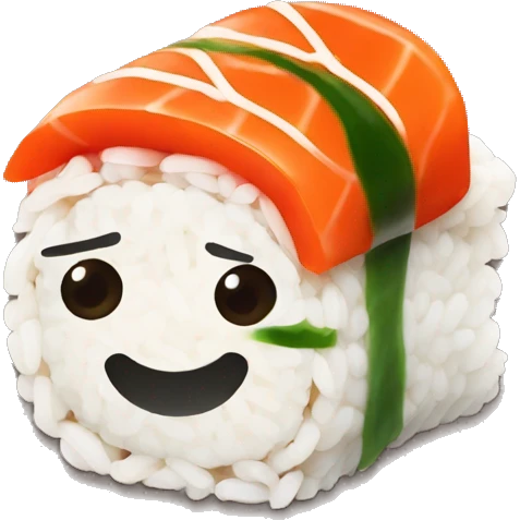 Sushi with Sauce on it emoji