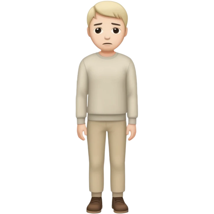 The sad man full body emoji