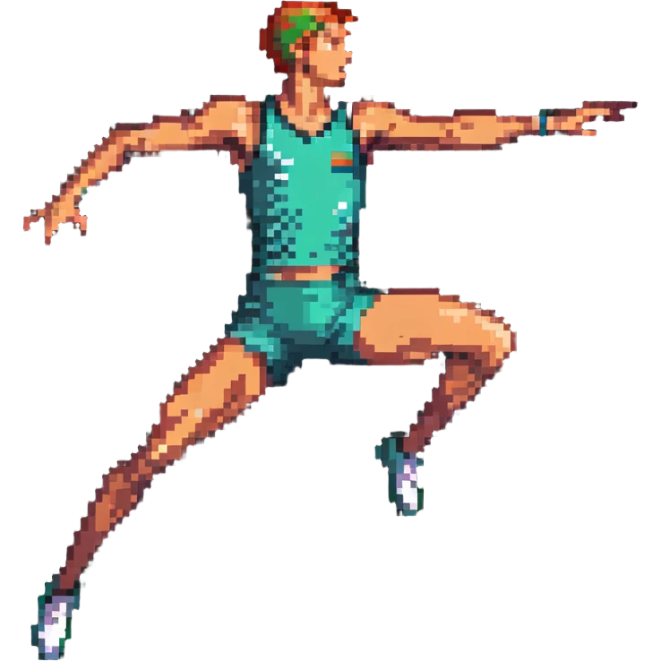 high jump athlete, dynamic pose emoji