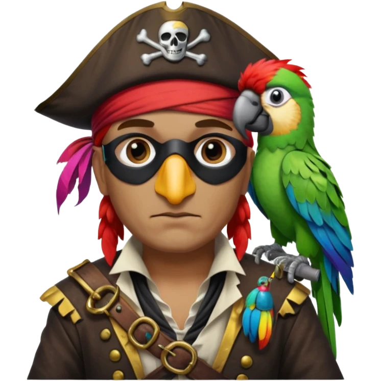 pirate and parrot emoji