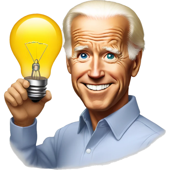 light bulb Joe biden emoji
