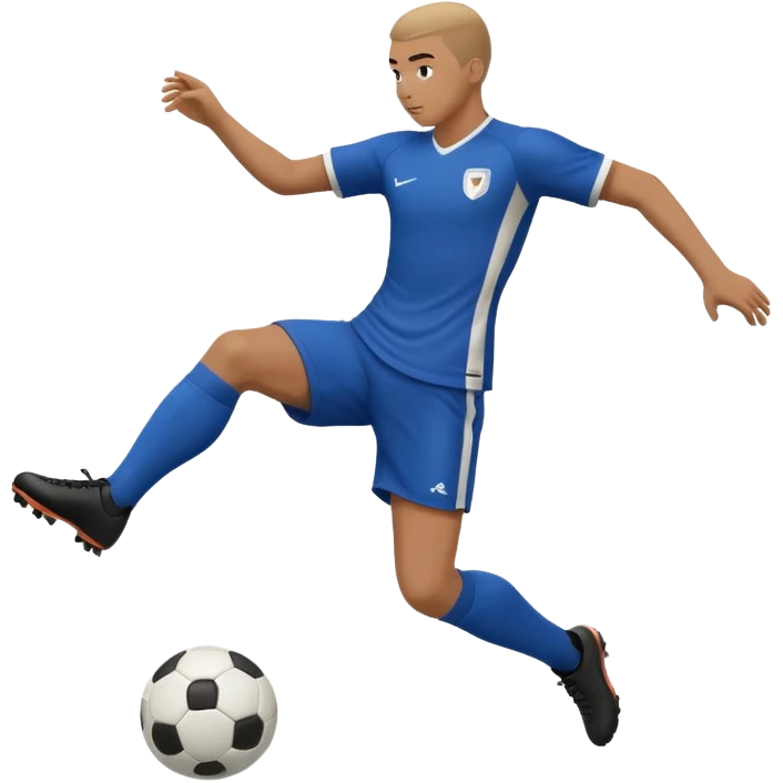 soccer player kicking a ball forward emoji