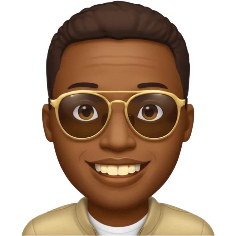 Black man with gold teeth and sun glasses emoji