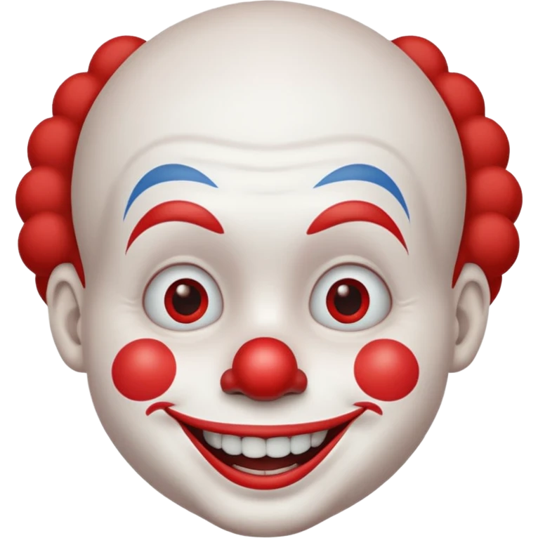tiny hair  clown emoji
