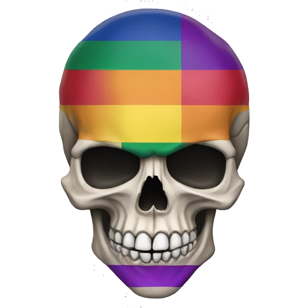 skull with pride flag emoji