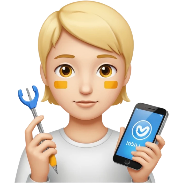 person measuring social media metrics, modern, clear, emoji style emoji