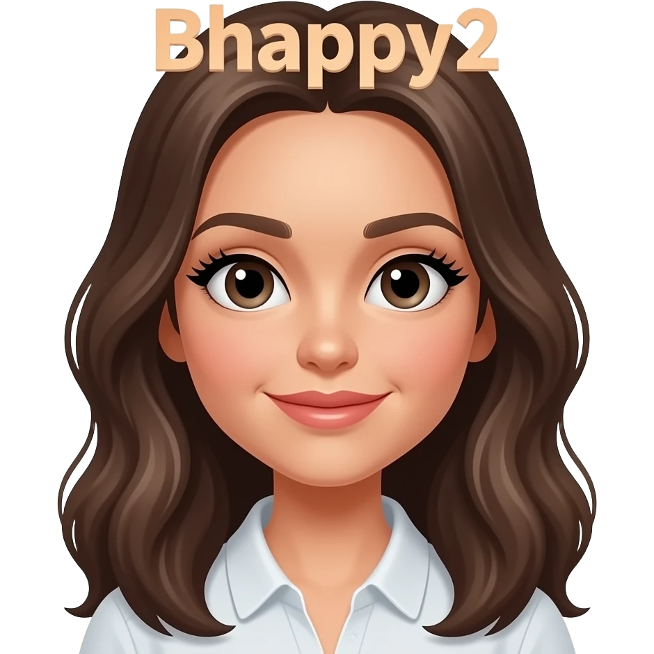 Yes use same image as her some eyelashes with the words Bhappy2 emoji