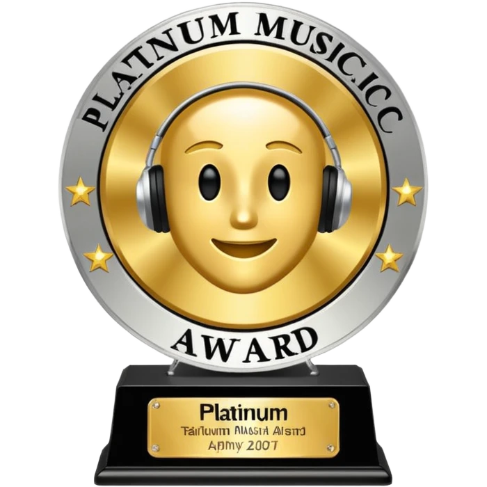 A platinum music award plaque emoji