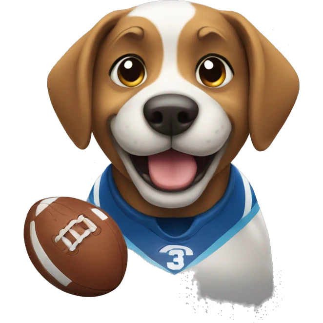 Dog playing football  emoji