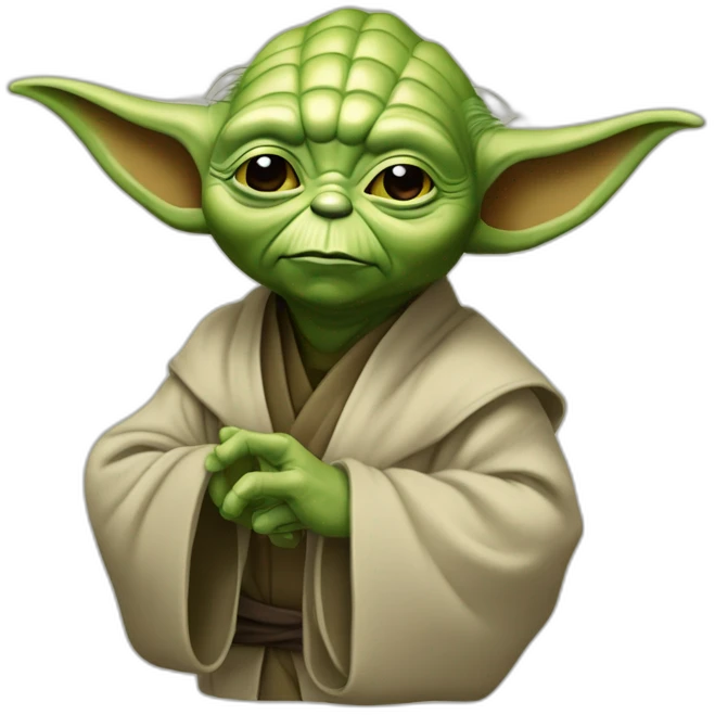 Maître yoda qui colle de l’adhésif  emoji