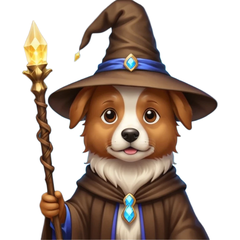 Dog wizard emoji