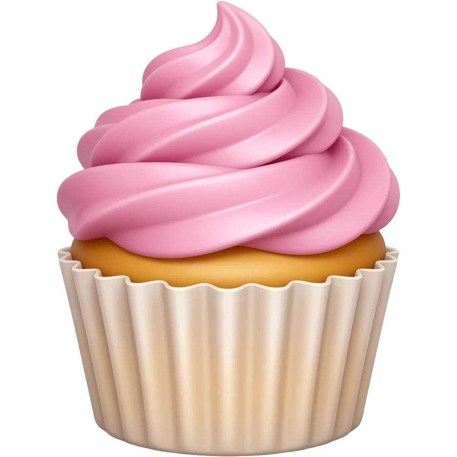 Cupcake with pink icing emoji