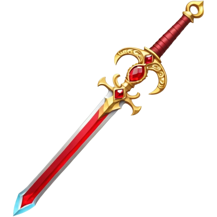 golden sword with red gem emoji