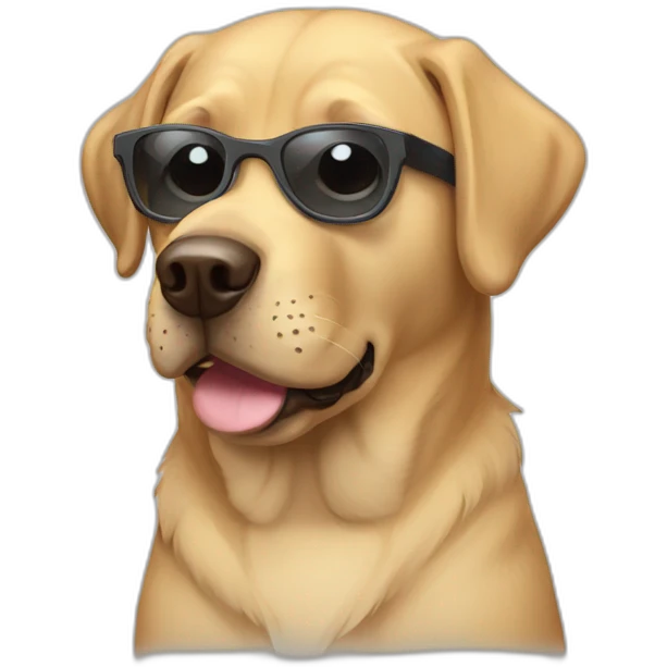 labrador con gafas emoji