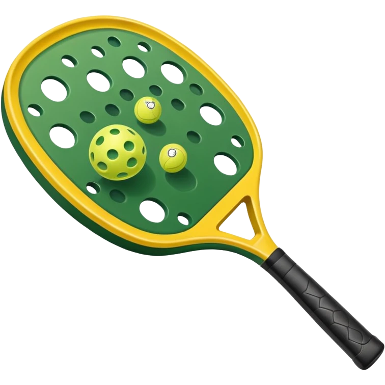 Pickleball racket and ball emoji