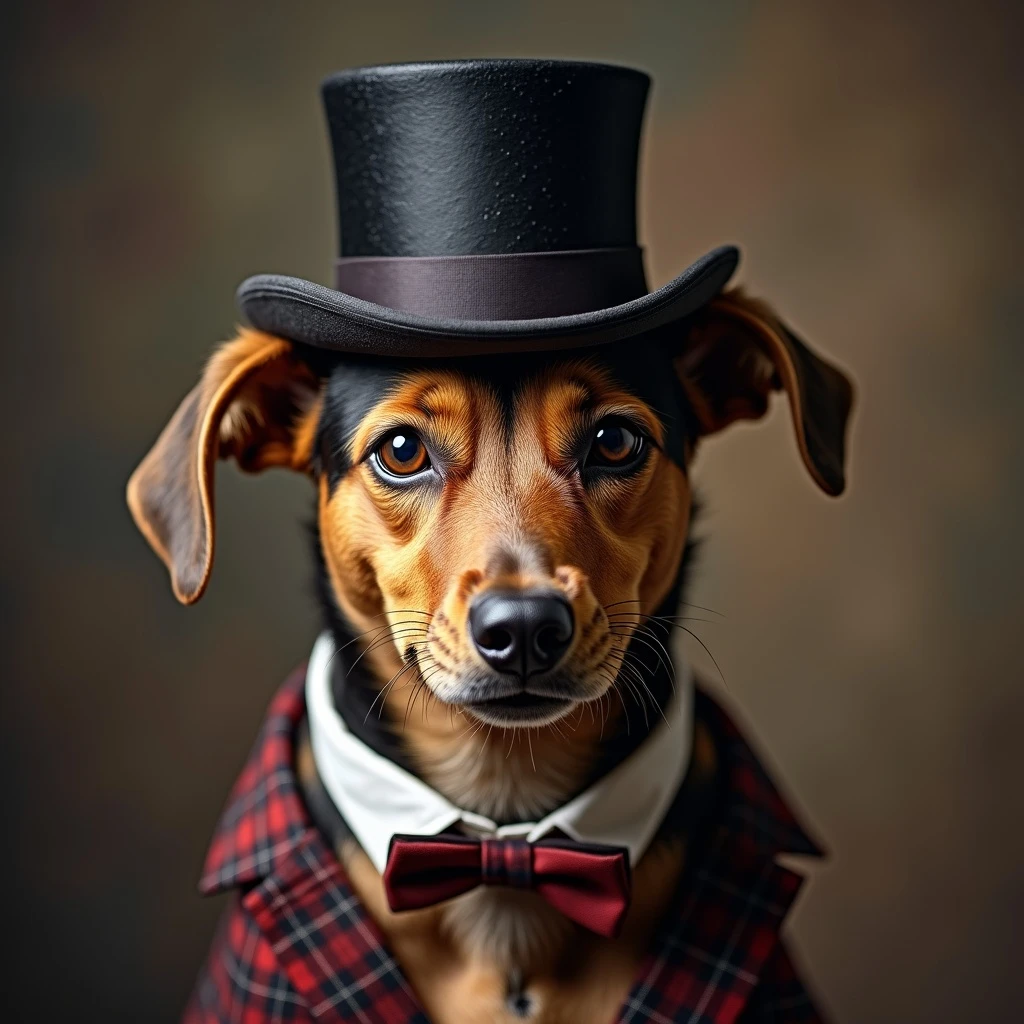 dog in a top hat emoji