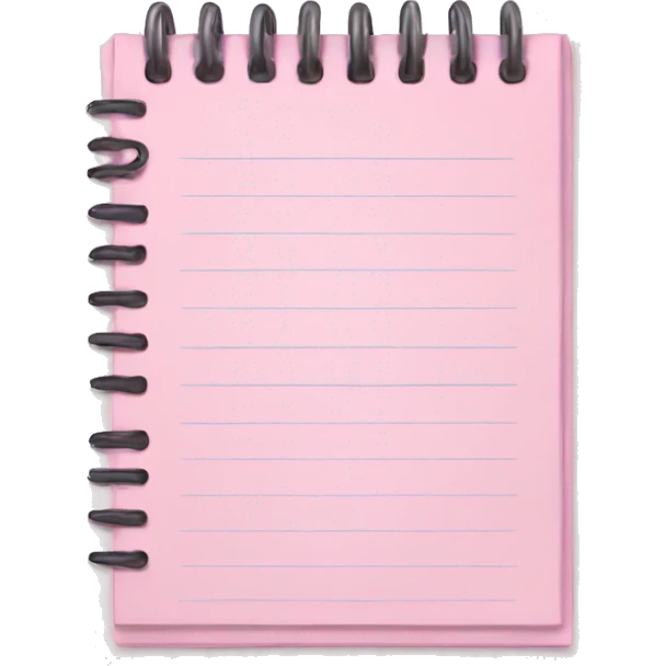 light pink notepad emoji