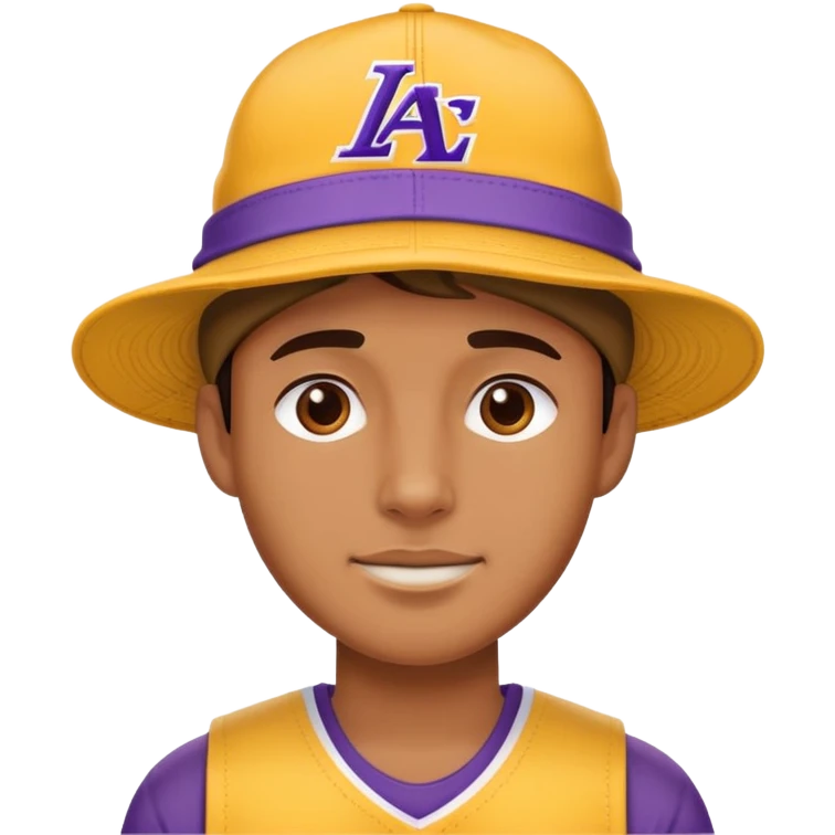 A cut wearing a laker hat emoji