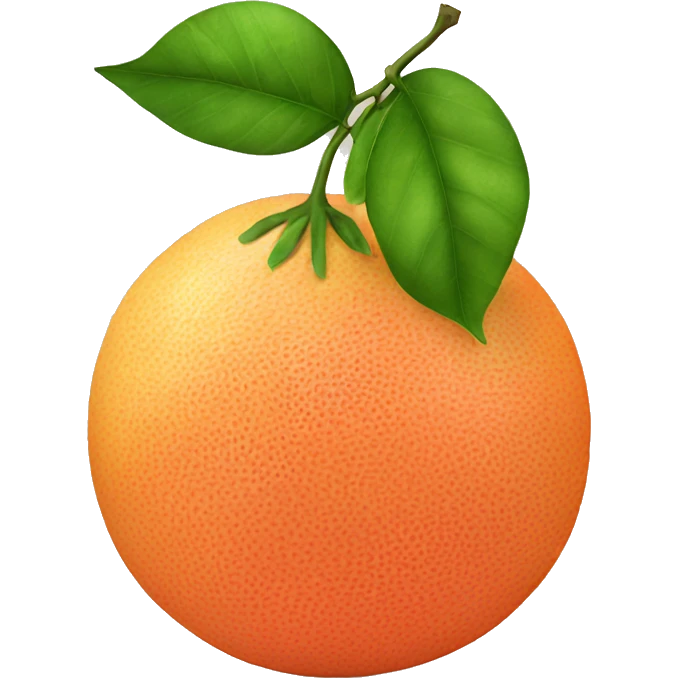 Grapefruit with leaves emoji