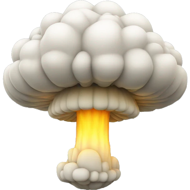 voxel mushroom cloud emoji