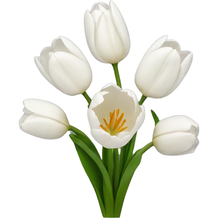 white tulips emoji