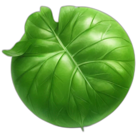 ball of mozarella + leaf emoji