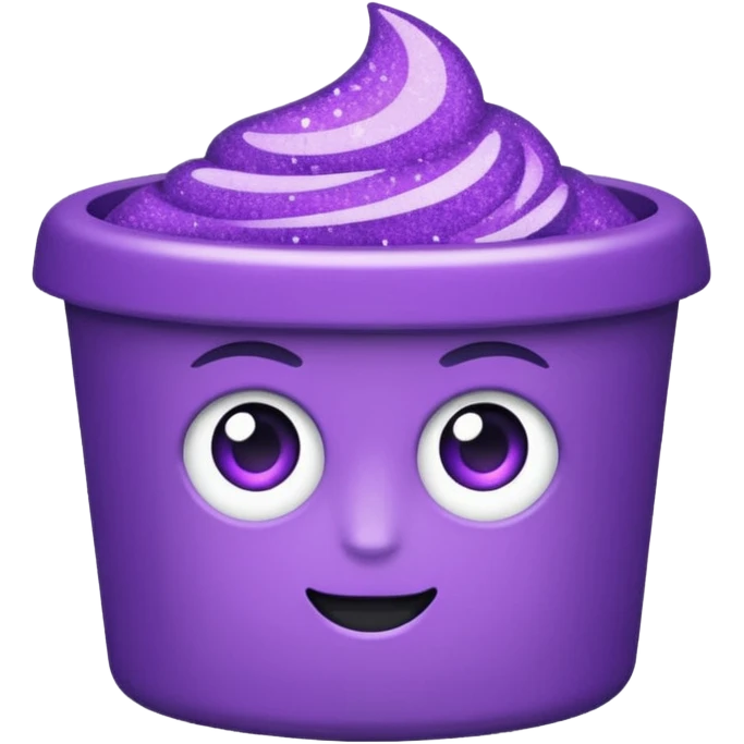 glitter purple and cian bin emoji