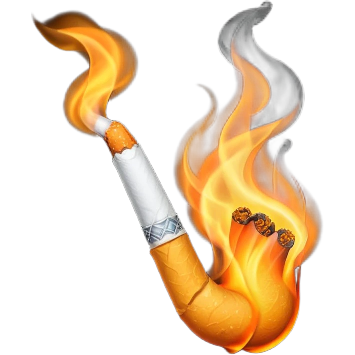 Cigarette burning emoji