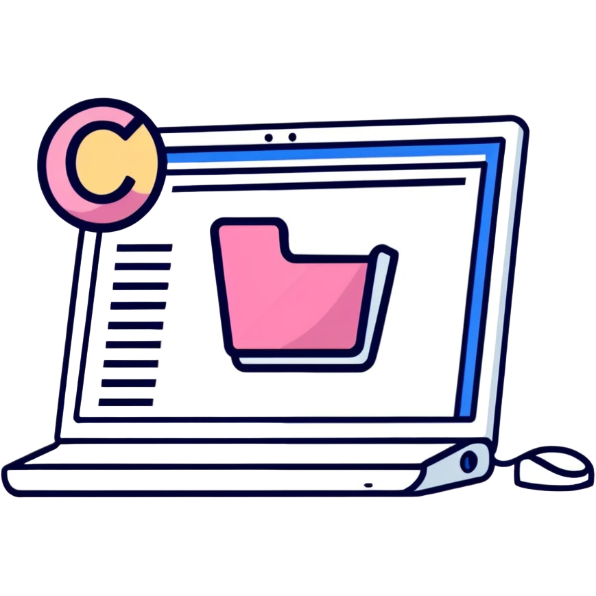Pink Web browser on a computer emoji