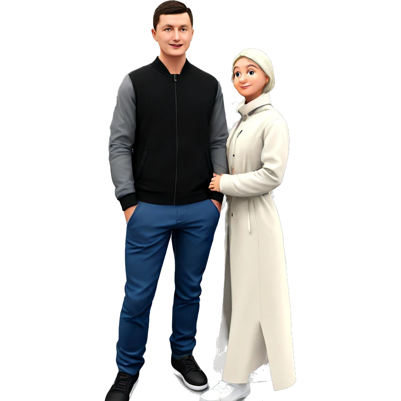 girl and boy in city emoji
