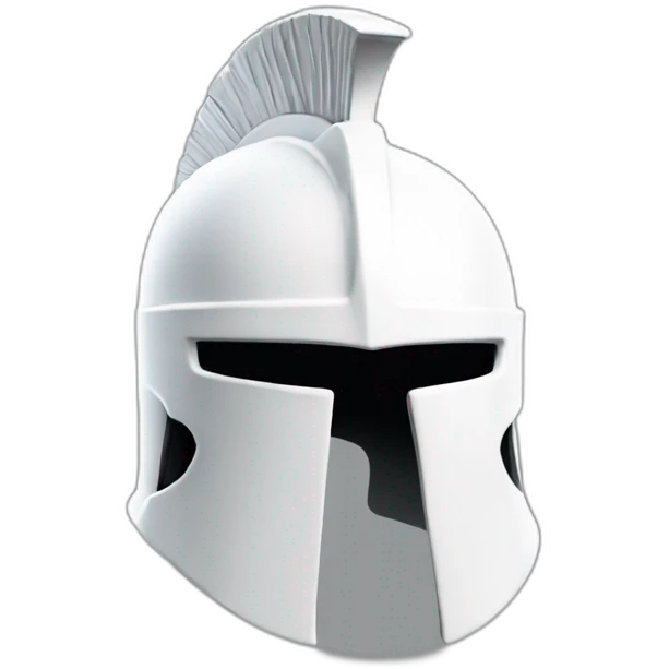 white spartan helmet front view emoji