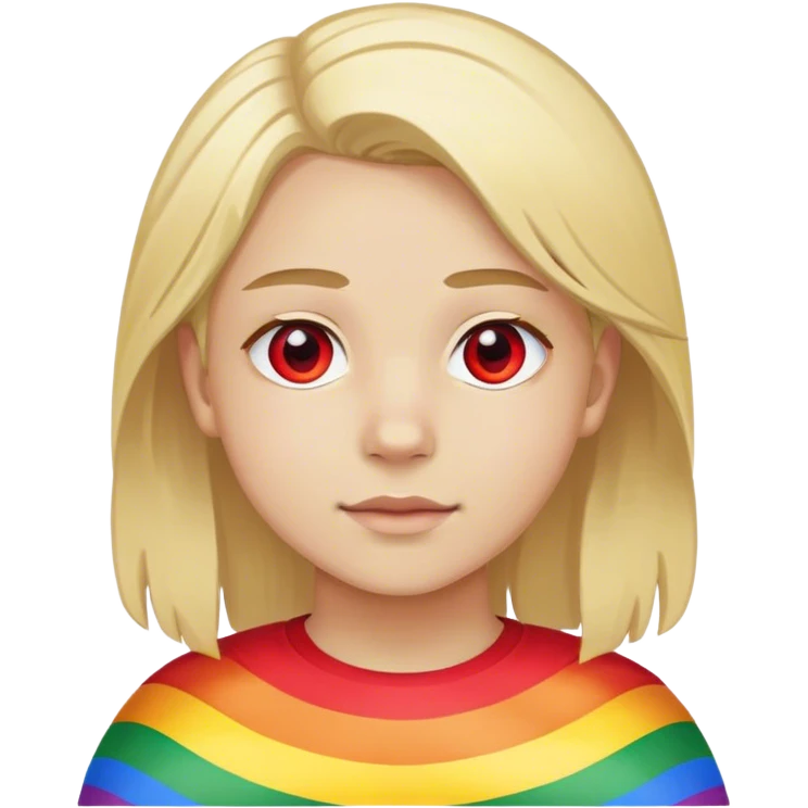 AMIS enfant blonc avec les yeux roug et il est gay emoji