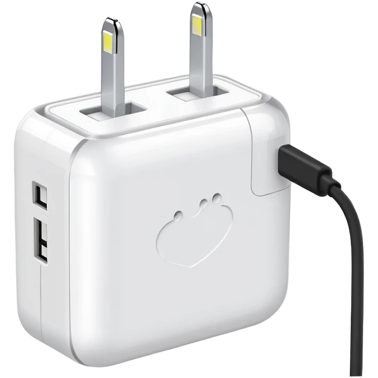 white phone charger emoji