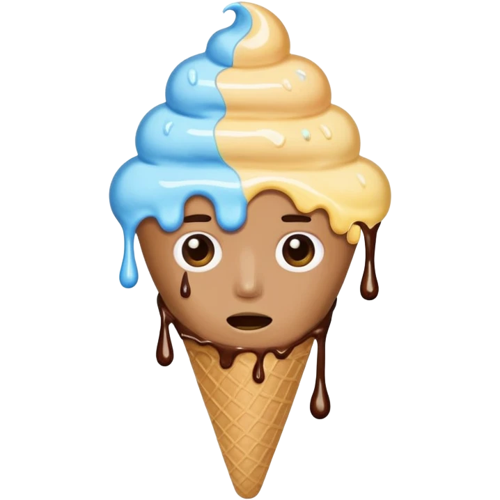 A person getting a ice cream but the ice cream is corrupted  emoji