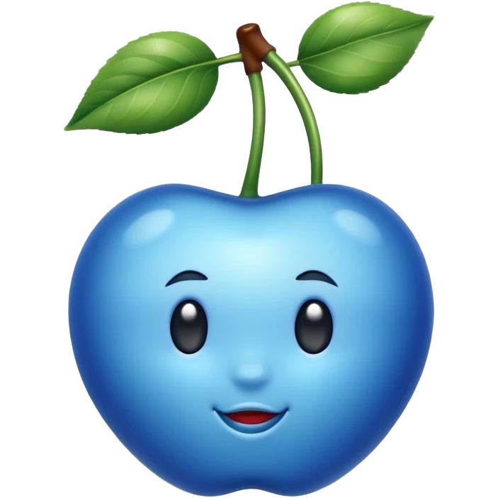 Une  cerise bleu emoji