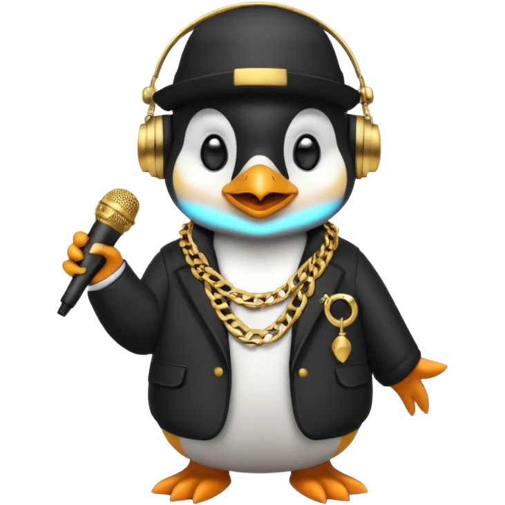 Penguin rapper emoji