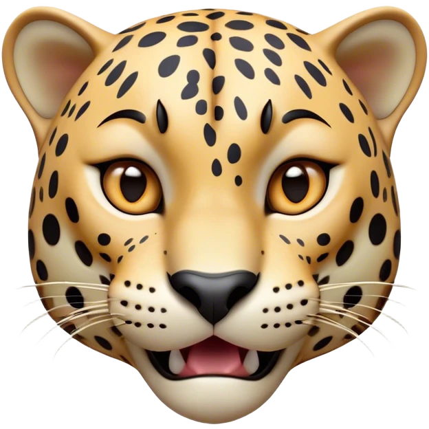 Cinematic Comical Jaguar Portrait Emoji, Head tilted dramatically with an exaggeratedly shocked expression, featuring a sleek, agile form with bold spotted patterns and wide, comically expressive eyes full of humorous disbelief, Simplified yet hilariously expressive features, highly detailed, glowing with a slightly sassy wild glow, high shine, dramatic yet playful, stylized with an air of quirky feline attitude, soft glowing outline, capturing the essence of a meme-worthy jaguar that appears ready to side-eye its way into viral fame instantly! emoji